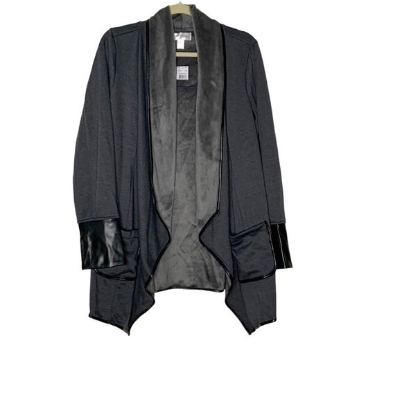 MOTHERHOOD Maternity dark grey open front cardigan. Size L - Picture 2 of 10